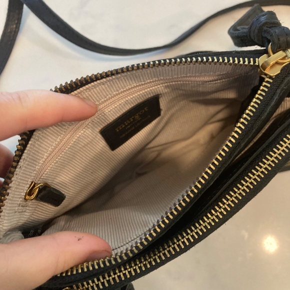 NWT Margot New York Black Leather Crossbody Purse - Picture 11 of 12